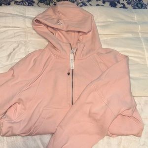 lululemon light pink scuba quarter zip